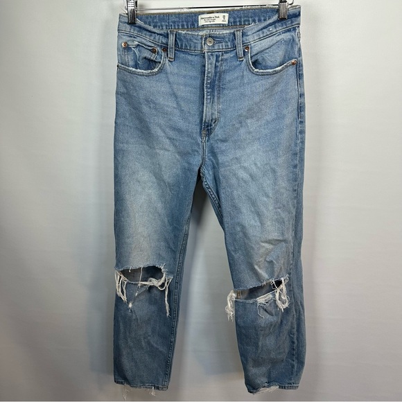 Abercrombie & Fitch Blue Straight Leg Jeans - Picture 2 of 6